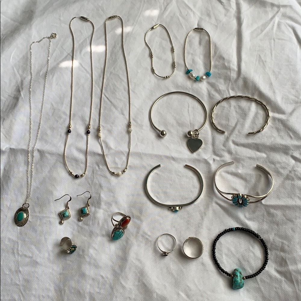 Sterling Silver / Turquoise Jewelry Bundle